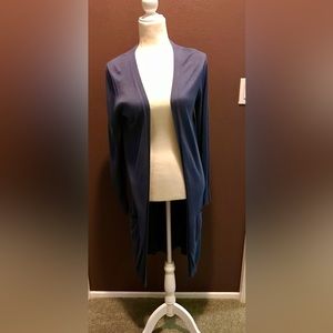 Periwinkle/ lavender light long sweater duster